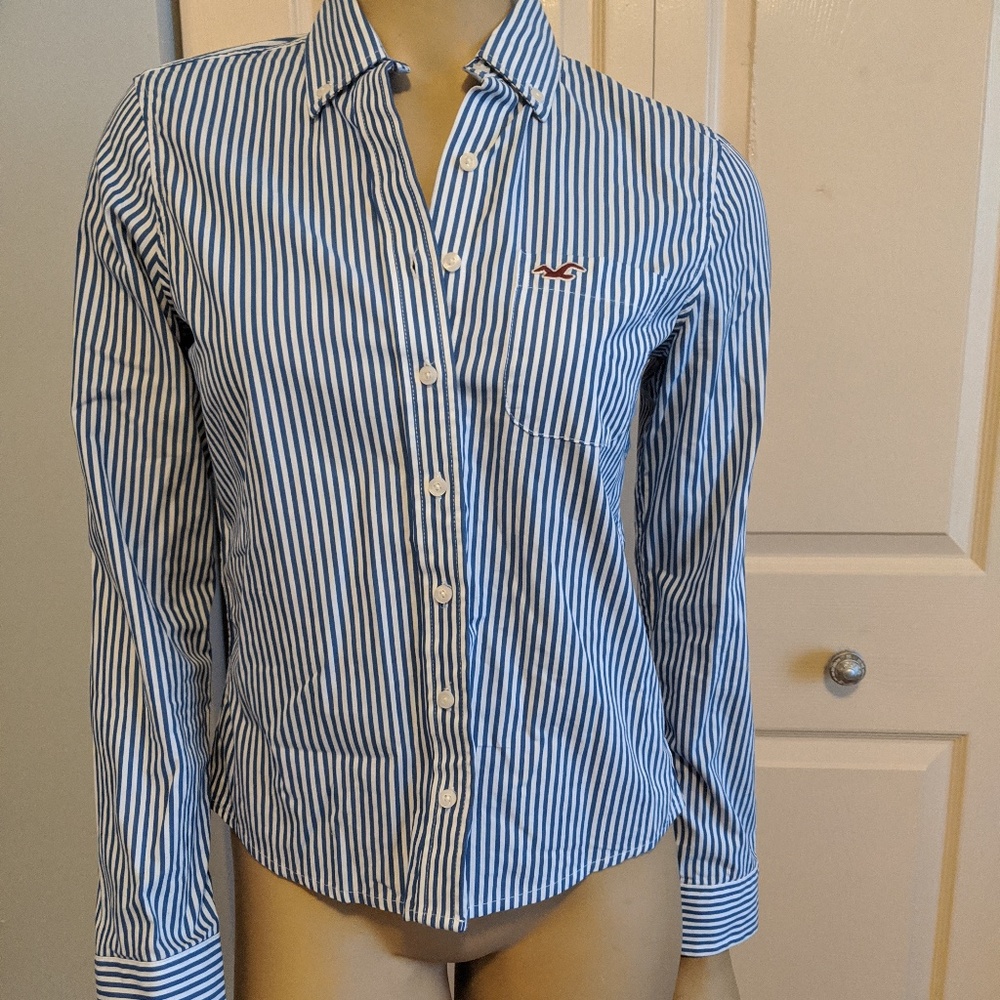 Hollister Button Up Striped Shirt